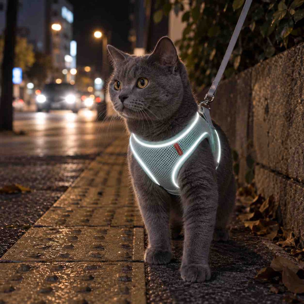 Harnais pour Chat Réfléchissant