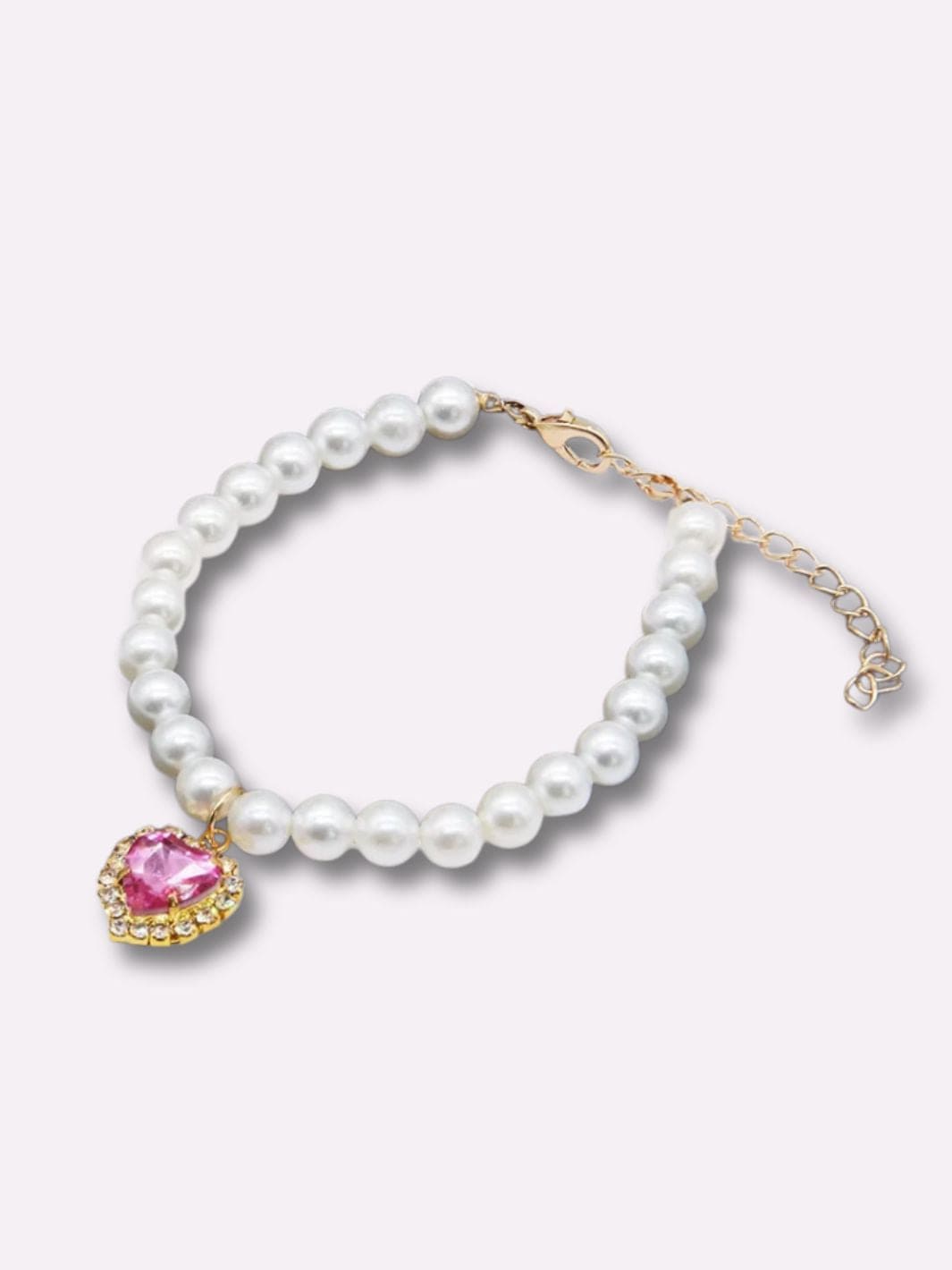 Collier de Perles pour Chat Rose / S