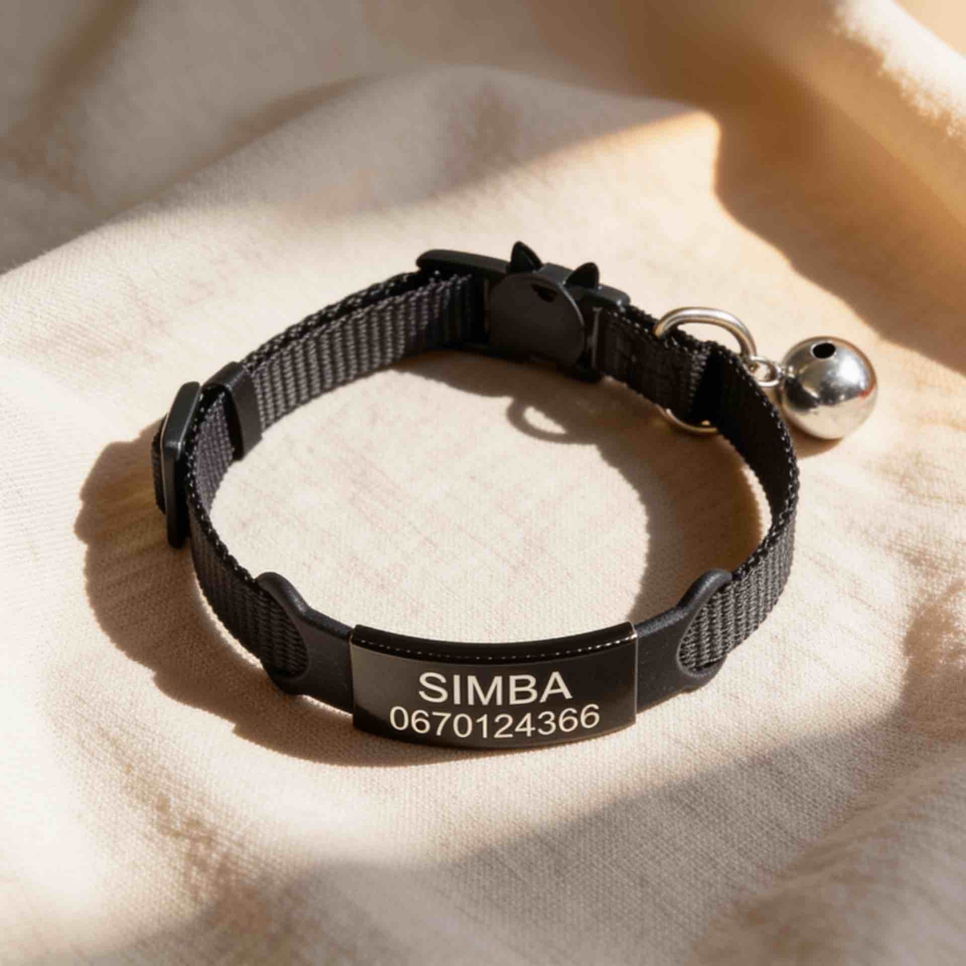 Collier personnalisable anti-étranglement pour chat