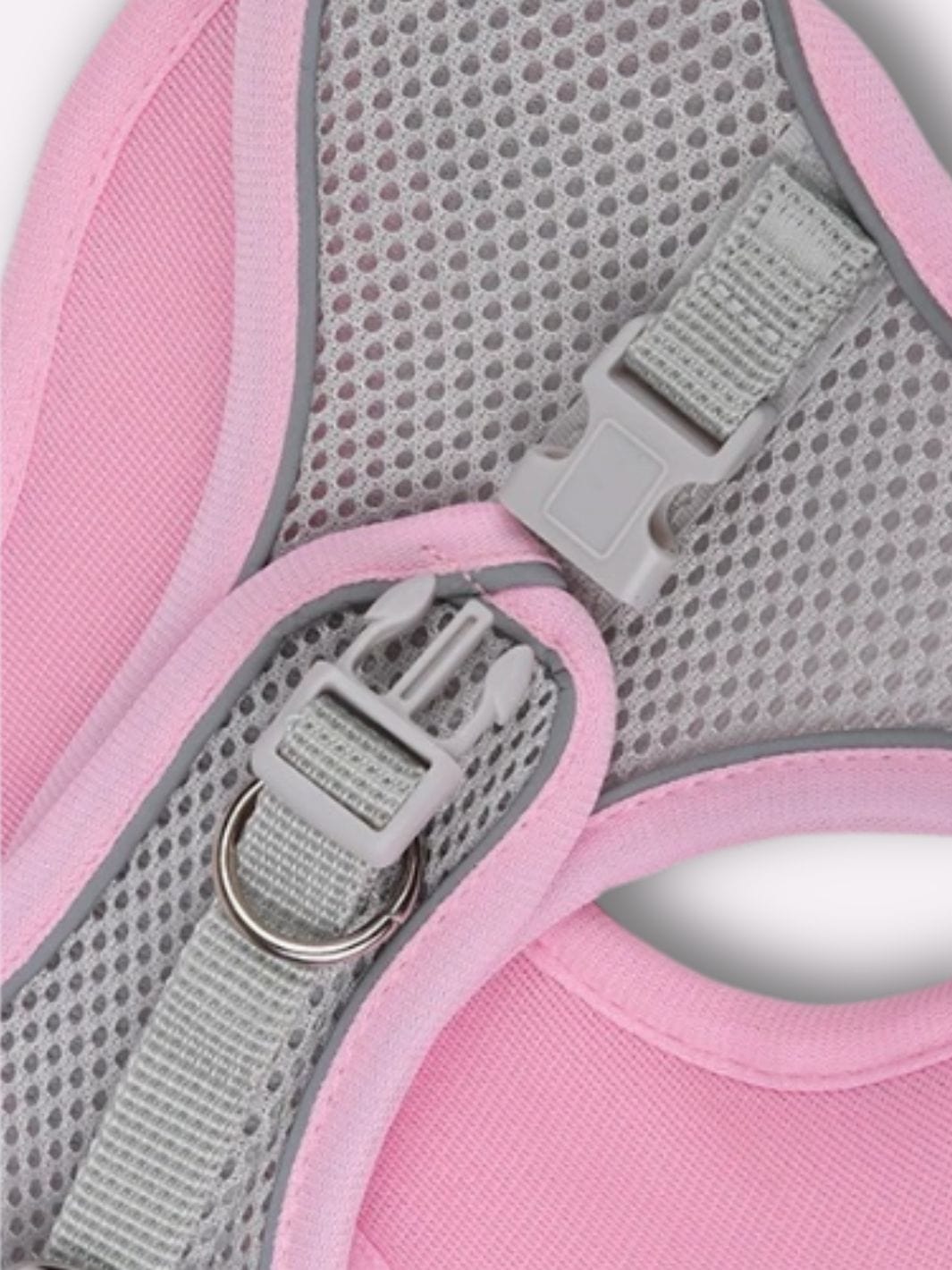 Harnais Réfléchissant pour Chat rose avec fermeture